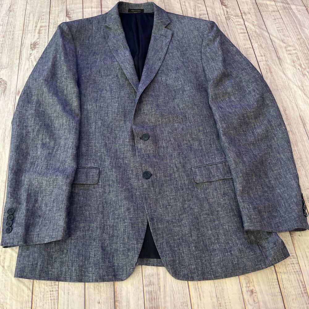 Calvin Klein Men's Blue Heathered Sport Coat Blazer